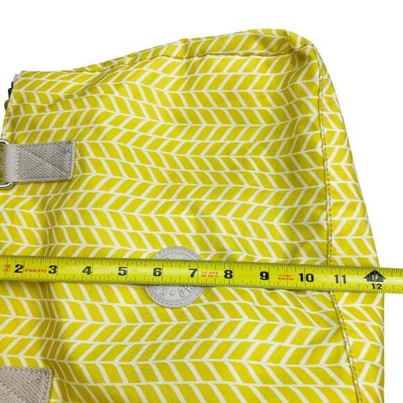 Kipling Yellow Herringbone Bag Crossbody or Shoulder Multiple Compartments - Picture 13 of 14